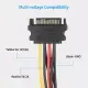 15 Pin Y Splitter Cable Adapter Male To Female Converter Cord For Hard Drive