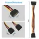 15 Pin Y Splitter Cable Adapter Male To Female Converter Cord For Hard Drive