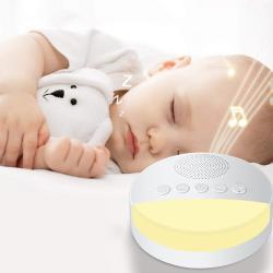 Sleep Helper Baby White Noise Machine USB Rechargeable Timed Shutdown Sleep Machine Baby Sleep Sound Player Night Light Timer Noise Player
