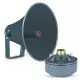 PA Horn Speaker Set 2 Compression Driver 600W 16 Ohm Weatherproof Aluminum Body 18 TPI Thread