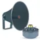 PA Horn Speaker Set 2 Compression Driver 600W 16 Ohm Weatherproof Aluminum Body 18 TPI Thread