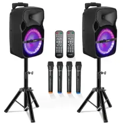 5-core-party-speaker-bluetooth-250w-big-monster-powered-rechargeable-outdoor-pa-dj-system-w-disco-lights-2-wireless-karaoke-mics-portable-rolling-speakers-w-handle-black-active-home-8-2-mic-1