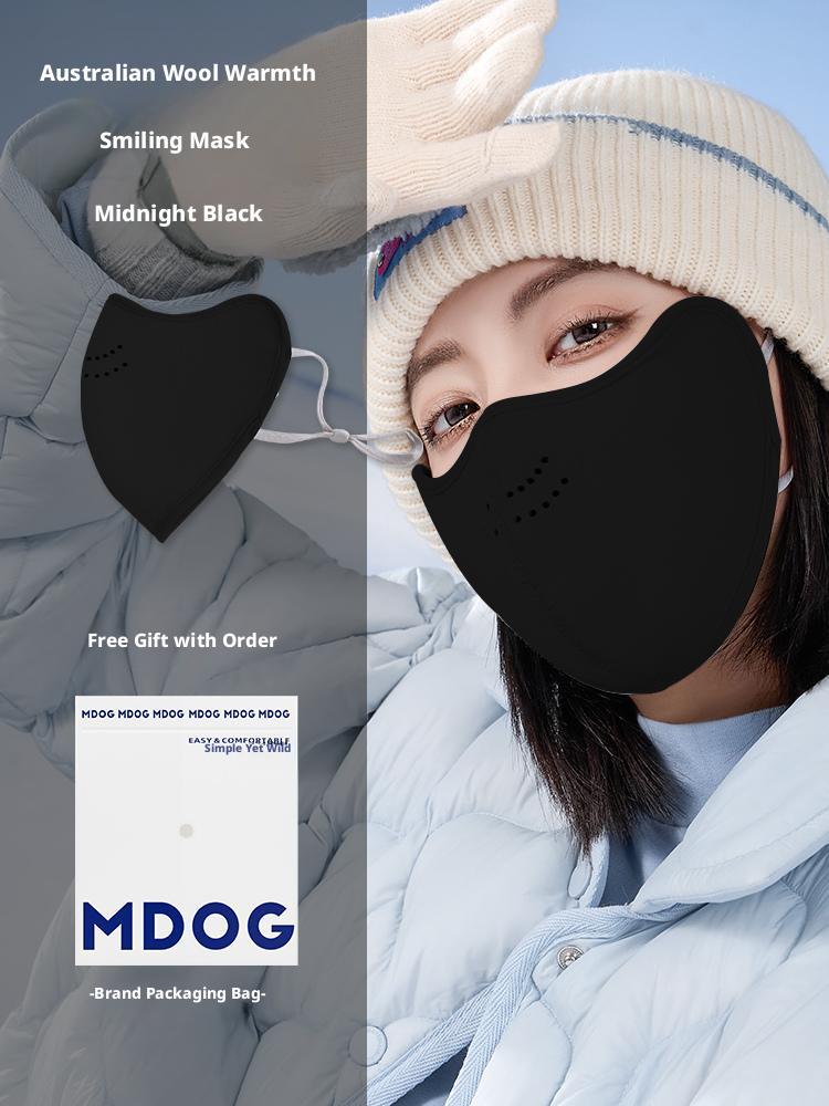 Warm mask-perforated model-Australian velvet dark night black-1 - Option1