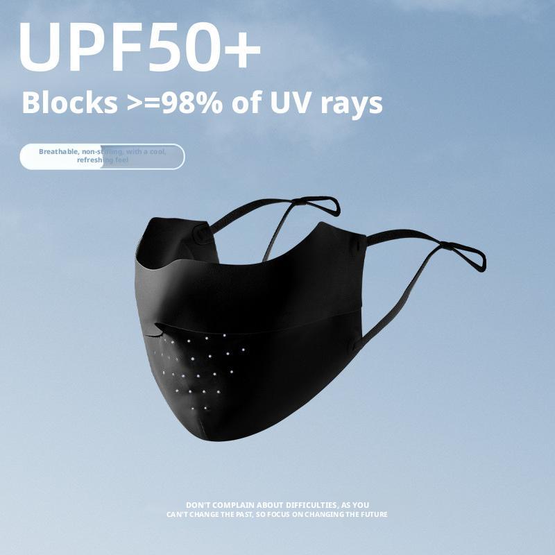 Ice Silk Sunscreen Mask-Black-1 Pack - Option1