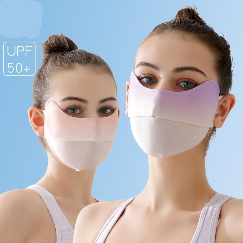 Womens Ice Silk Sun-Protective Face Mask