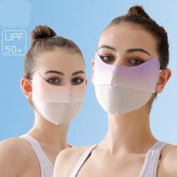 Womens Ice Silk Sun-Protective Face Mask