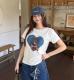 Dog-shaped Creative Print Small-sized Short-sleeved Shirt
