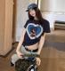 Dog-shaped Creative Print Small-sized Short-sleeved Shirt