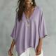 European And American Springsummer Denim T-shirt With Three-quarter Sleeves