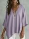 European And American Springsummer Denim T-shirt With Three-quarter Sleeves