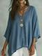 European And American Springsummer Denim T-shirt With Three-quarter Sleeves