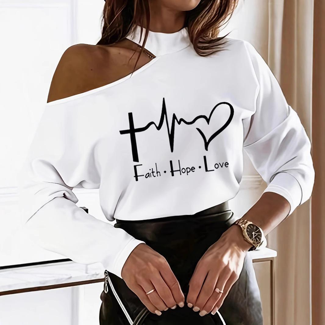 New Sexy Printed Off Shoulder Top For Women