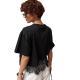 Niche Style Mesh Lace Patchwork T-shirt Short Sleeves