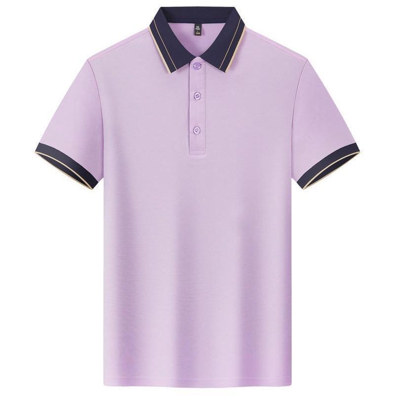 Polo Shirt Lapel Collar Short Sleeves Work Uniform