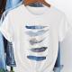 Womens Art-Print Casual Short-Sleeve T-Shirt