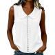 Loose-fit Vest With A Turn-down Collar Lace-panel Design And A Casual Sleeveless Style
