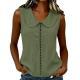 Loose-fit Vest With A Turn-down Collar Lace-panel Design And A Casual Sleeveless Style