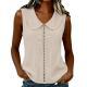 Loose-fit Vest With A Turn-down Collar Lace-panel Design And A Casual Sleeveless Style