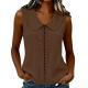 Loose-fit Vest With A Turn-down Collar Lace-panel Design And A Casual Sleeveless Style