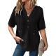 Lightweight Waffle-knit Short-sleeve Top For Summer