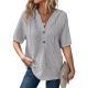 Lightweight Waffle-knit Short-sleeve Top For Summer