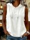 Fashionable Casual Solid-color Hooded Sleeveless Top T-shirt Vest