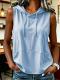 Fashionable Casual Solid-color Hooded Sleeveless Top T-shirt Vest