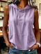 Fashionable Casual Solid-color Hooded Sleeveless Top T-shirt Vest