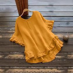 Strapless Ice-silk Pleated Ruffled Top With A Short Front