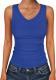 V-neck Ribbed Slim-fit Sleeveless Knit Top Stylish And Casual