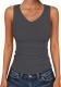 V-neck Ribbed Slim-fit Sleeveless Knit Top Stylish And Casual