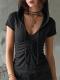 Cropped Hugging American Style Vintage Spicy Girl Top