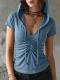 Cropped Hugging American Style Vintage Spicy Girl Top
