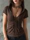 Cropped Hugging American Style Vintage Spicy Girl Top
