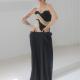 Retro Geometric Streamlined Raw-edged Color-block Wool Bandeau