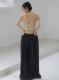 Retro Geometric Streamlined Raw-edged Color-block Wool Bandeau