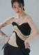 Retro Geometric Streamlined Raw-edged Color-block Wool Bandeau