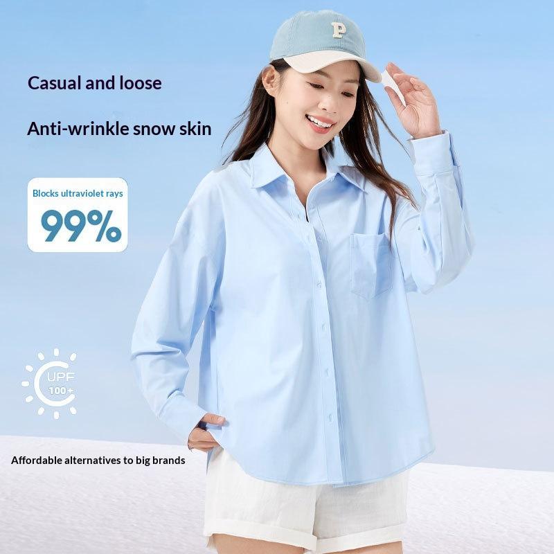 Cooling BreathableSun-protective Womens Loose-fit Shirt Jacket