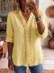 Womens Casual Loose-fit Long-sleeve Ruffled Blouse