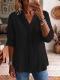 Womens Casual Loose-fit Long-sleeve Ruffled Blouse