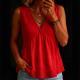 Casual And Elegant V-neck Button-up Sleeveless Vest Shirt