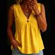 Casual And Elegant V-neck Button-up Sleeveless Vest Shirt