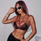 Womens Mesh Rhinestone Fishnet Hooded Vest