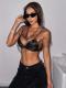 Womens Mesh Rhinestone Fishnet Hooded Vest