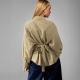 Womens Elegant Casual Striped Loose-Fit Shirt With Ties