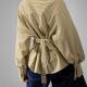 Womens Elegant Casual Striped Loose-Fit Shirt With Ties