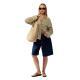 Womens Elegant Casual Striped Loose-Fit Shirt With Ties