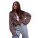 Retro-style Versatile Plaid Long-sleeve Pocket Womens Blouse