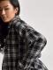 Retro-style Versatile Plaid Long-sleeve Pocket Womens Blouse