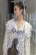 Long Lace Shirt With Sequins Featuring A Wavy All Around Edging Design